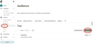 how to create tag in mailchimp